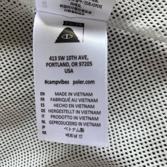 Poler Windbreaker Jacket Coat Mens L Camp Vibes Outdoor Outfitter Rain Gorpcore - Picture 10 of 14